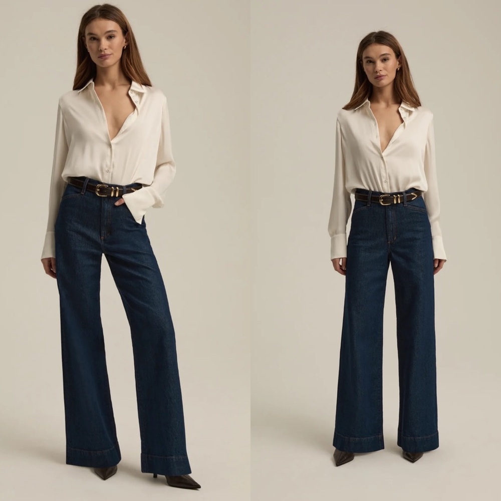 Favorite Daughter The Mischa Super High Rise Wide Leg Jean Sz 29 NWT - Picture 3 of 10
